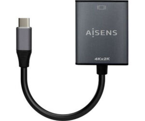 Conversor HDMI 4K 30Hz Aisens A109-0685/ HDMI Hembra - USB Tipo-C Macho/ 15cm/ Gris