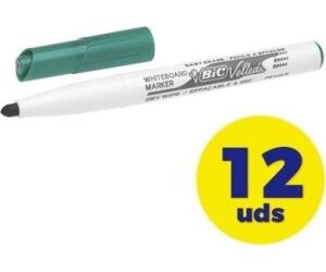 Caja de Rotuladores para Pizarra Bic Velleda 9581681/ 2mm/ 12 unidades/ Verdes