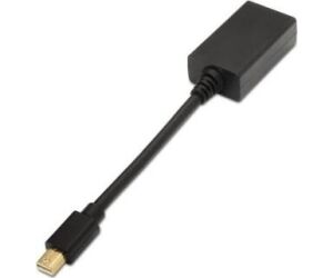 Cable Conversor Aisens A125-0137/ Mini DisplayPort Macho - HDMI Hembra/ 15cm/ Negro