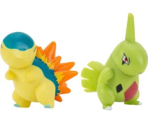 Pack de 2 figuras jazwares pokemon batalla cyndaquil & larvitar 5 cm