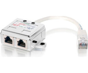 Adaptador equip rj45 cat5e 1 macho a 2 hembras