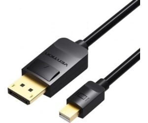 Cable Conversor Vention HAABG/ Mini DisplayPort Macho - DisplayPort Macho/ 1.5m/ Negro