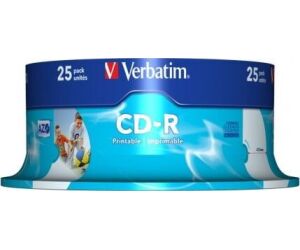 CD-R Verbatim AZO Imprimible 52X/ Tarrina-25uds