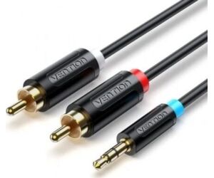 Cable Estreo Vention BCLBL/ Jack 3.5 Macho - 2x RCA Macho/ 10m/ Negro