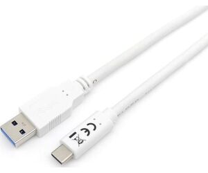 Cable usb tipo c a usb 3.2 equip macho - macho 1m blanco