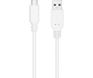 Nanocable Cable USB 3.1 Gen2 USB-C/A 2 M Blanco