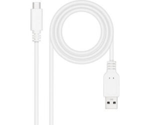 Nanocable Cable USB 2.0 3A USB-C-M/M 3M Blanco