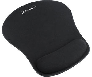 Alfombrilla phoenix phmousepadwrist para mouse raton con resposamuecas  silicona suave antideslizante especial para oficina negro