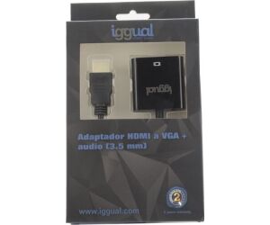 iggual Adaptador HDMI a VGA + audio (3.5 mm)