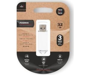 Pendrive 32GB Tech One Tech Basic USB 2.0/ Blanco