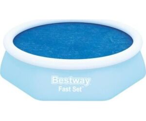 Bestway 58060 -  cobertor solar azul para piscinas de 8' x 26pulgadas - 2.44m x 66 cm