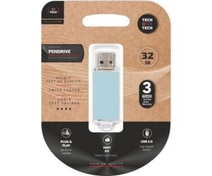 Pendrive 32GB Tech One Tech Basic USB 2.0/ Azul Cielo