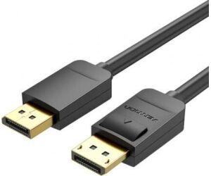 Cable Displayport 1.2 4K Vention HACBJ/ Displayport Macho - Displayport Macho/ 5m/ Negro