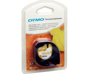 Cinta Rotuladora Adhesiva de Plstico Dymo 18769/ para Letratag/ 12mm x 2m/ Negra-Blanca