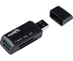 Lector De Tarjetas Natec Mini Ant 3 Sdhc Mmc M2 Microsd Usb 2.0 Negro