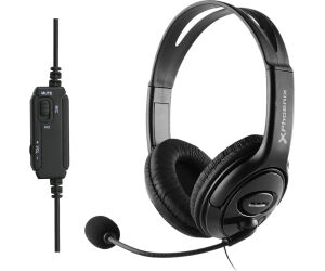 Auriculares oficina con microfono phoenix soundcall conector jack con adaptador