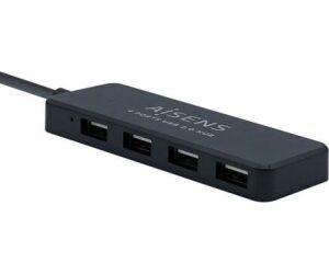 Hub Aisens Usb 2.0 Tipo A M-4xtipo A H Negro 30cm