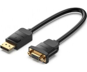 Conversor Displayport/m A Vga/h 0.15 M Negro Vention