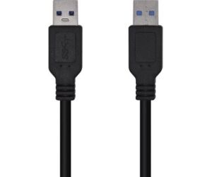 Cable USB 3.0 Aisens A105-0448/ USB Macho - USB Macho/ 3m/ Negro