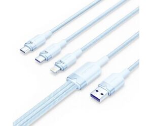 Cable Usb 2.0 A Usb-c + Microusb/m + Lightning 1.5 M Azul Vention