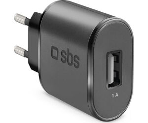 Cargador de pared sbs 1 x usb 100 - 250v 1000 mah negro