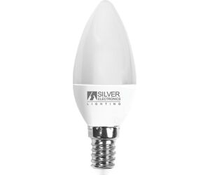 Bombilla led silver electronic vela decorativa 7w=70w -  e14 -  5000k -  620 lm -  luz fria -  a+