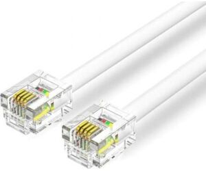 Cable De Telefono 6p4c Blanco 20 M Vention