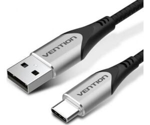 Cable USB 2.0 Tipo-C Vention CODHI/ USB Tipo-C Macho - USB Macho/ Hasta 60W/ 480Mbps/ 3m/ Gris