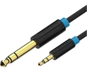 Cable Estreo Vention BABBJ/ Jack 6.5 Macho - Jack 3.5 Macho/ 5m/ Negro