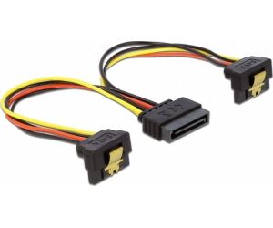 Delock Cable power sata 15pin 2x sata hdd angled