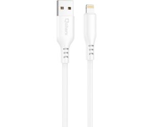 Cable qcharx tokyo usb a lightning 3a - 1 m - silicona blanco tacto suave