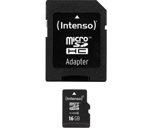 Intenso 3413470 Micro SD clase 10 16GB c/adapt