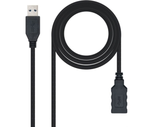 Nanocable Cable USB 3.0 Tipo A/M-A/H Negro 3.0 m