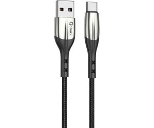 Cable qcharx toronto usb a tipo c 3a - 1 m - zinc negro cordon suave