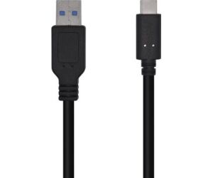 Cable USB 3.1 Tipo-C Aisens A107-0450/ USB Tipo-C Macho - USB Macho/ 1.5m/ Negro