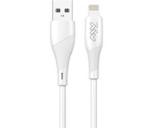 Cable USB 2.0 Lightning Myway MWUSC0021/ USB Macho - Lightning Macho/ 1m/ Blanco