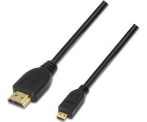 Cable Micro HDMI Aisens A119-0117/ HDMI Macho - Micro HDMI Macho/ Hasta 10W/ 720Mbps/ 1.8m/ Negro