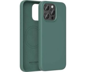 Funda Silicona con Magsafe Vention KUFG0-10/ Compatible con iPhone 15/ Verde Ciprs