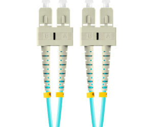 Cable De Fibraoptica Lanberg 1m Mult Sc/upc-sc/upc Duplex Om3 50/125 Lszh Azul