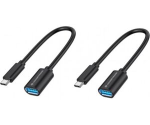 Adaptador usb tipo c a usb tipo a conceptronic 20cm -  macho - hembra -  pack 2 unidades