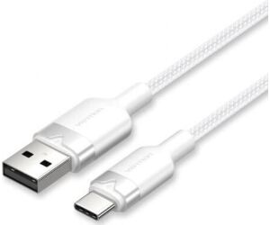 Cable Usb-c A Usb-a Trenzado 2 M Blanco Vention