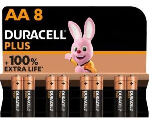 Pack de 8 Pilas AA Duracell Plus Extra Life LR6-MN1500AA8/ 1.5V/ Alcalinas