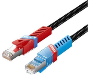 Cable de Red RJ45 SFTP Vention IKJBF Cat.8/ Gaming/ 1m/ Negro