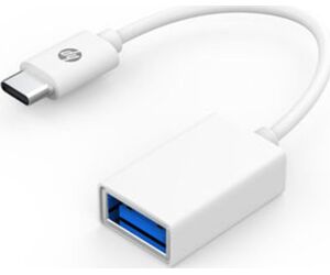 Cable adaptador hp dhc - tc105 -  usb 3.0 -  type - c -   otg 3.1 5v - 3a - 9v - 2a - 12v - 1.5a -  blanco