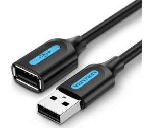 Cable Alargador Usb 2.0 M/h 5 M Negro Vention