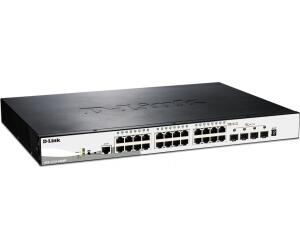 Switch d - link 28 puertos gestionable 24 gigabit ethernet 10 - 100 - 1000 poe 2 sfp smartpro