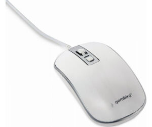 Raton Gembird Wired Optical Mouse Usb White Silver