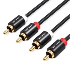 CABLE AUDIO ESTEREO 2xRCA/M 2xRCA/M 2 M NEGRO VENTION