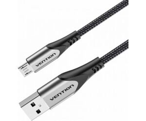 Cable USB 2.0 Vention COAHH/ microUSB Macho - USB Macho/ Hasta 60W/ 480Mbps/ 2m/ Gris