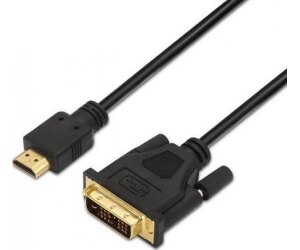 Cable HDMI Aisens A117-0090/ DVI Macho - HDMI Macho/ Hasta 10W/ 720Mbps/ 1.8m/ Negro